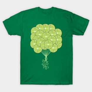 Green Lime Citrus Balloons T-Shirt